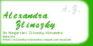 alexandra zlinszky business card